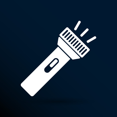 flashlight icon torch vector pocket light shine isolated.のイラスト素材