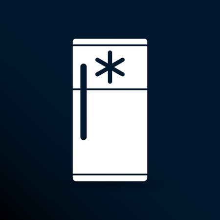 refrigerator icon cold kitchen object furniture electric.のイラスト素材