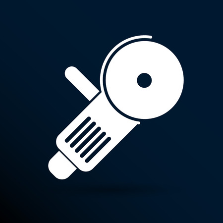 Simple icon angle grinder electro vector work.のイラスト素材