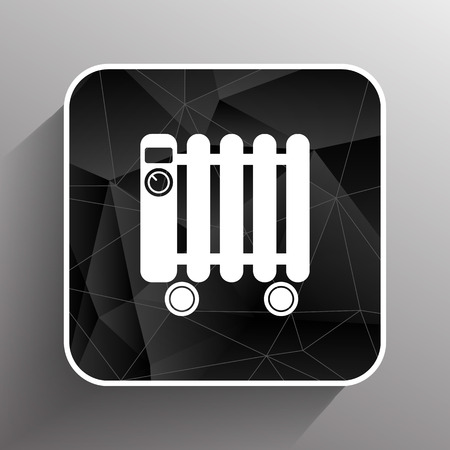 Typical heater filled radiator icon symbol electric.のイラスト素材