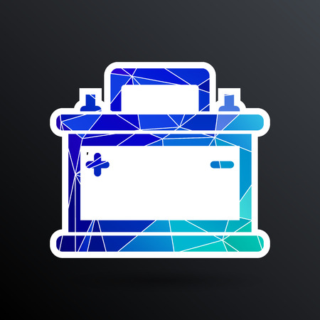 car battery icon vector electric power sign.のイラスト素材
