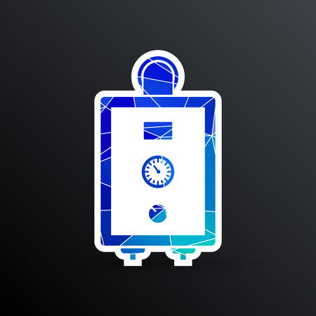 boiler gas icon water symbol household equipment .のイラスト素材