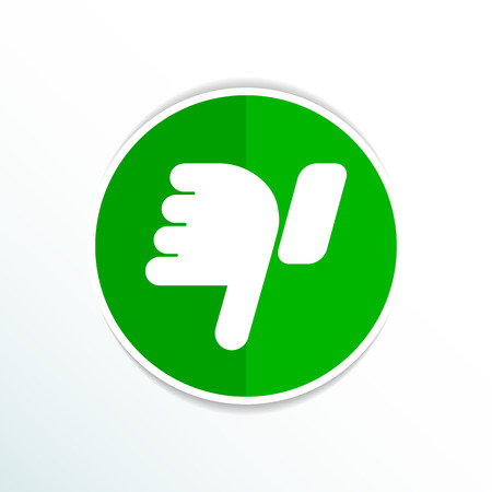 Vector hand with thumb down icon symbol.のイラスト素材