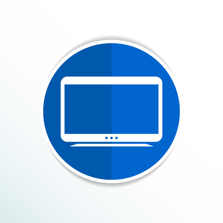 tv icon tv vector flatscreen hd lcd .のイラスト素材