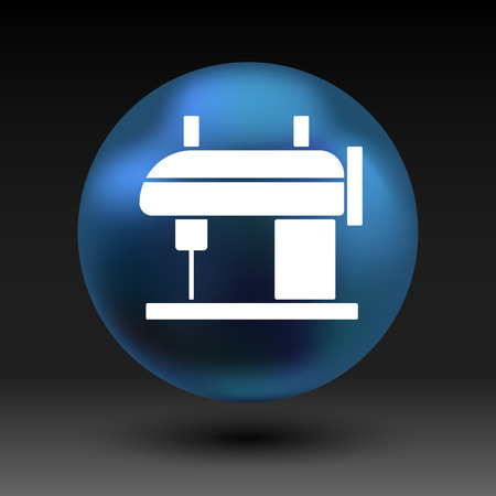 Sewing machine vector icon raft embroidery tool clothes.のイラスト素材