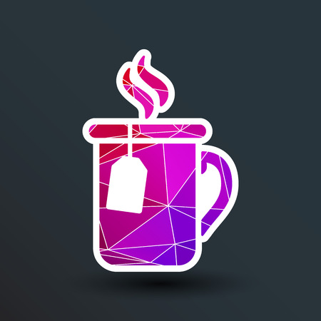Hot meal cup steamy bowl food court logo.のイラスト素材