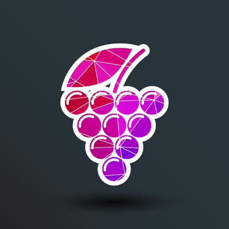 Label, logo design winery wine grape premium.のイラスト素材