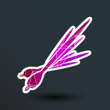 Vector isolated  young green onions and leeks triangles.のイラスト素材