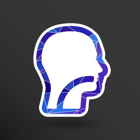 Ear, nose and throat symbol - vector illustration.のイラスト素材