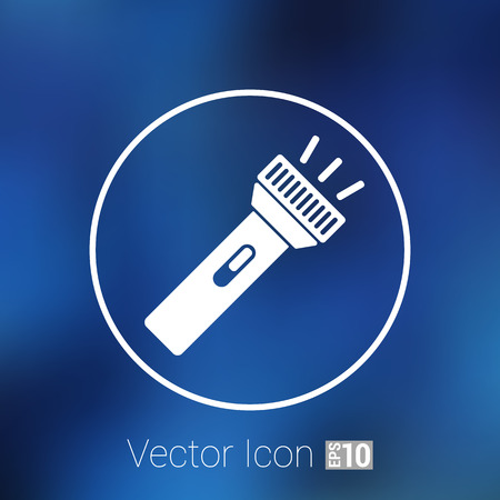 flashlight icon torch vector pocket light shine isolated.のイラスト素材