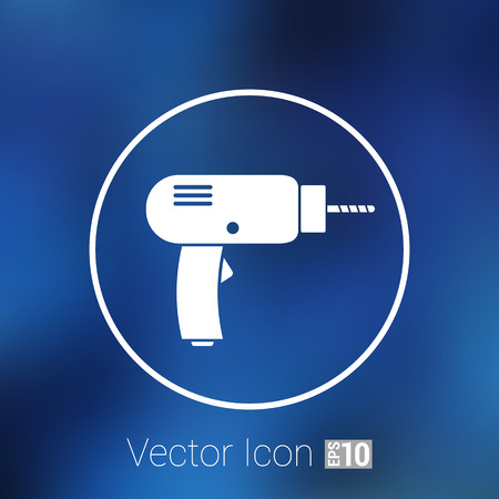 Drill icon  power tool vector hand symbol manual.のイラスト素材