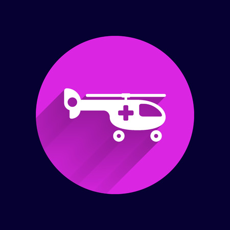 Helicopter ambulance icon medical vector air health.のイラスト素材