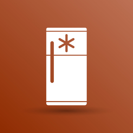 refrigerator icon cold kitchen object furniture electric.のイラスト素材