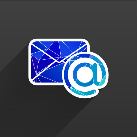 vector illustration email  icon outbox flat box inboxのイラスト素材