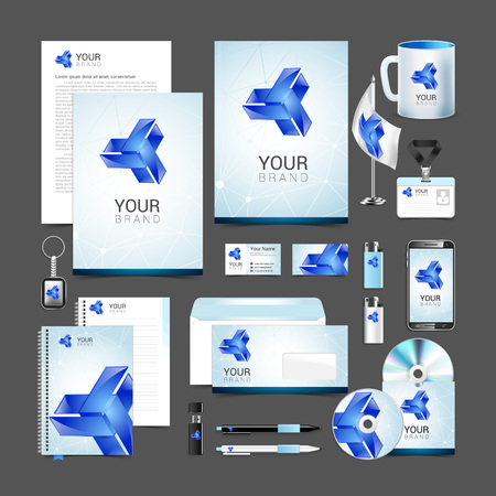 corporate identity creative color template design, businessのイラスト素材