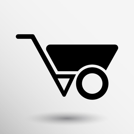 wheelbarrow icon vector button logo symbol concept.のイラスト素材