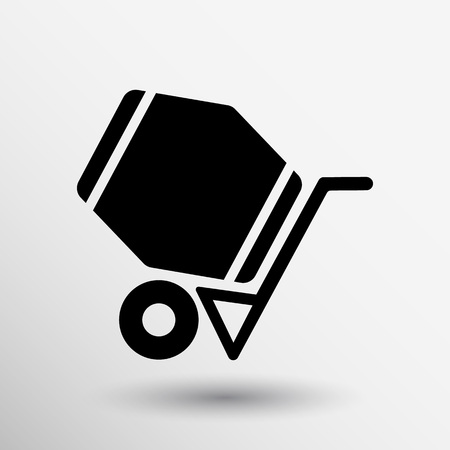 concrete mixer icon vector button logo symbol concept.のイラスト素材