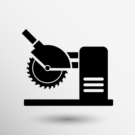 Saw tool icon vector button logo symbol concept.のイラスト素材