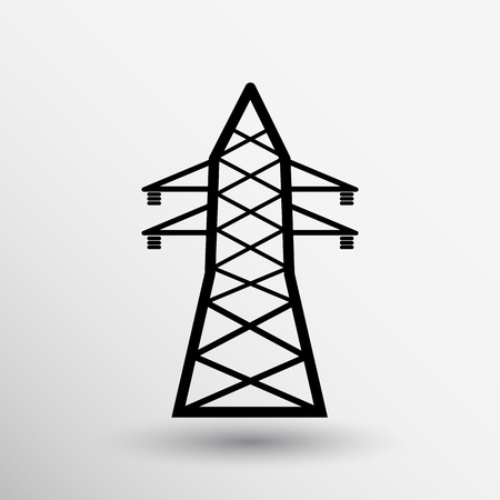 high-voltage line icon vector button logo symbol concept.のイラスト素材