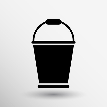 bucket icon vector button logo symbol concept.のイラスト素材