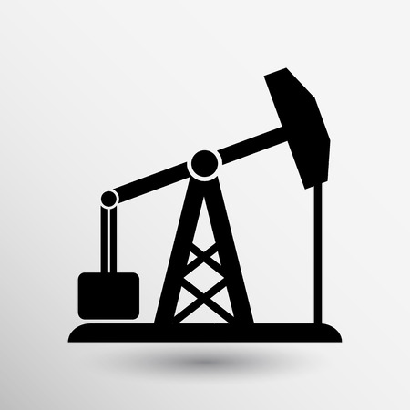 oil rig icon vector button logo symbol concept.のイラスト素材