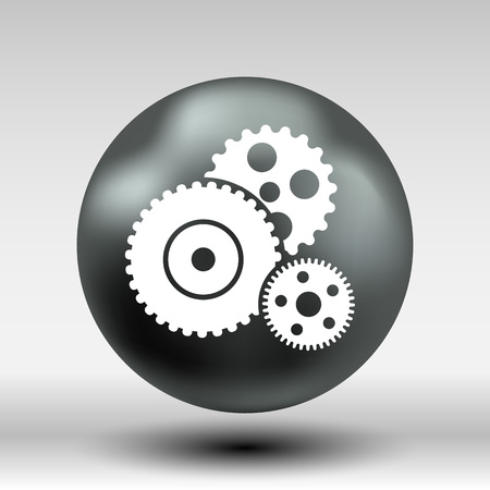 gear icon vector button logo symbol concept.のイラスト素材