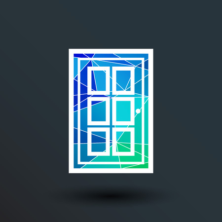 Door icon vector button logo symbol concept.のイラスト素材