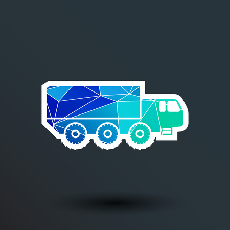 Military Truck icon vector button logo symbol concept.のイラスト素材