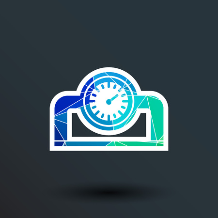 gauge industrial valve icon vector button logo symbol concept.のイラスト素材