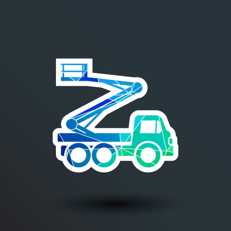 Construction Machines icon vector button logo symbol concept.のイラスト素材
