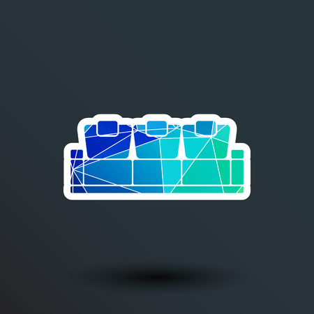 sofa icon vector button logo symbol concept.のイラスト素材