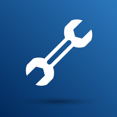 Wrench Tools icon isolated vector button  symbol.のイラスト素材