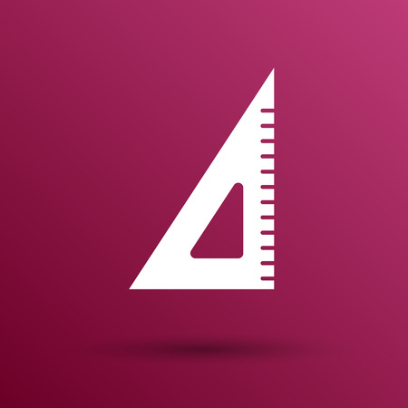 The ruler triangle icon button  symbol concept.のイラスト素材
