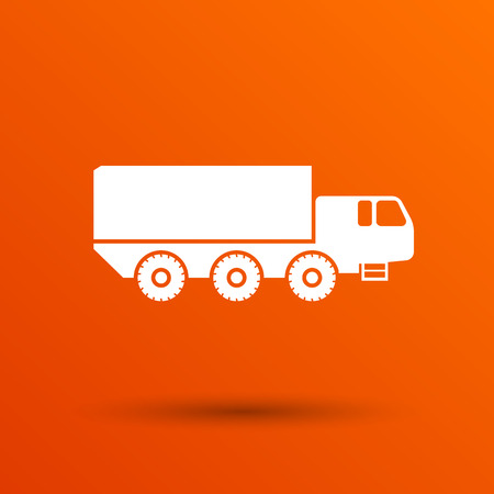 Military Truck icon vector button  symbol concept.のイラスト素材