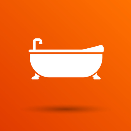 Bathtub bath icon vector button  symbol concept.のイラスト素材