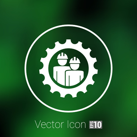 Mechanics working icon vector button  symbol concept.