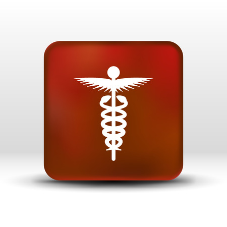 medicine icon logo symbol snake caduceus doctor.のイラスト素材