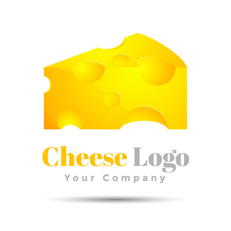 Cheese Colorful Vector 3d Volume Design Corporate identity on a white backgroundのイラスト素材