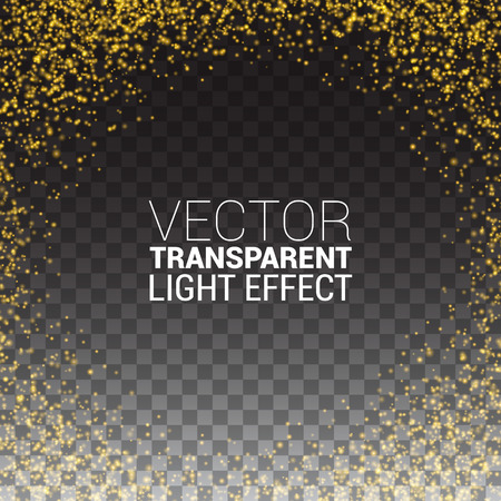 Effect gold luster luxury design rich background. The text on a transparent background. Stardust spark the explosion on a transparent background. Luxury golden texture. Vector Illustration.のイラスト素材