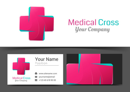 Medical Pharmacy Corporate Logo and Business Card Sign Template.のイラスト素材