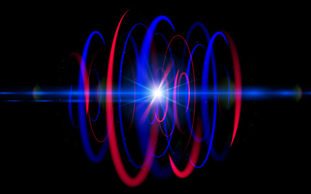 Beautiful colorful vector light effect of neon glow and flash flying. Design Elements Color Modern. Vector Illustration Background.のイラスト素材
