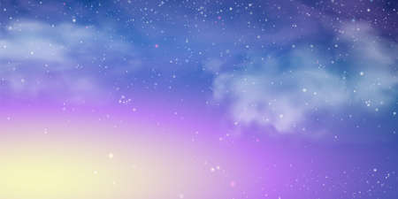 Vector evening sky clouds. Sunset. Background designのイラスト素材