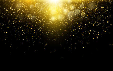 Gold Glitter Dust Texture. Gold Particles. Luxury Design. Vector illustrationのイラスト素材
