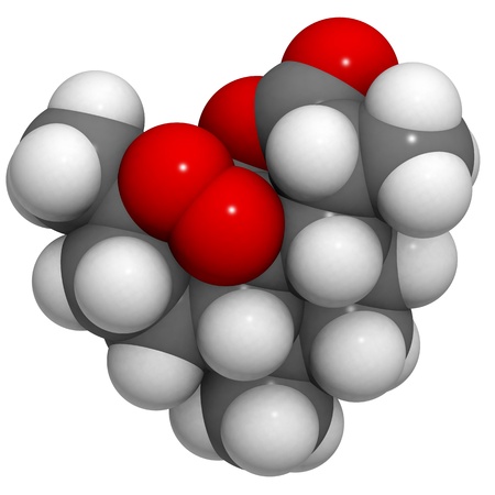 A molecule of Artemisinin (Qinghaosu), a drug used to treat malaria.の写真素材