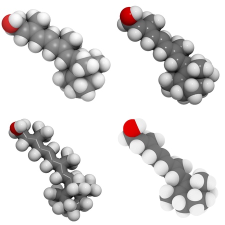 A molecule of Vitamin A (retinol)の写真素材
