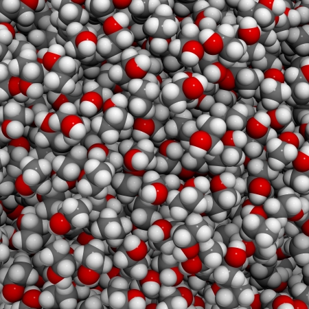 Chemical composition (simplified) of liquid ethanol - detailの写真素材