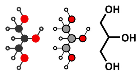 Glycerol (glycerin) molecule. のイラスト素材