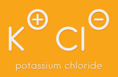 Potassium chloride (KCl) salt. Used in lethal injections, fertilizer, as a drug, etc.の写真素材