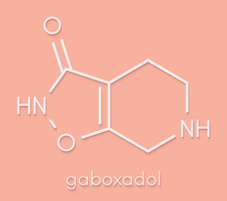 Gaboxadol drug molecule. Skeletal formula.の写真素材