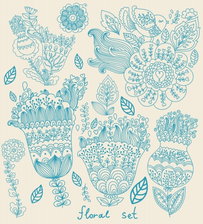Beautiful ornate floral backgroundのイラスト素材